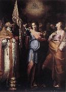 CAVAROZZI, Bartolomeo St Ursula and Her Companions with Pope Ciriacus and St Catherine of Alexandria g oil painting artist